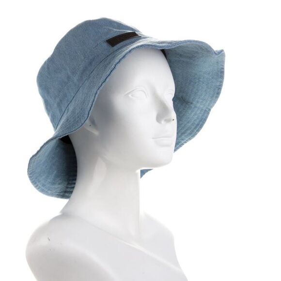 Ganni Blue Bucket Hat size Medium/Large main image 6